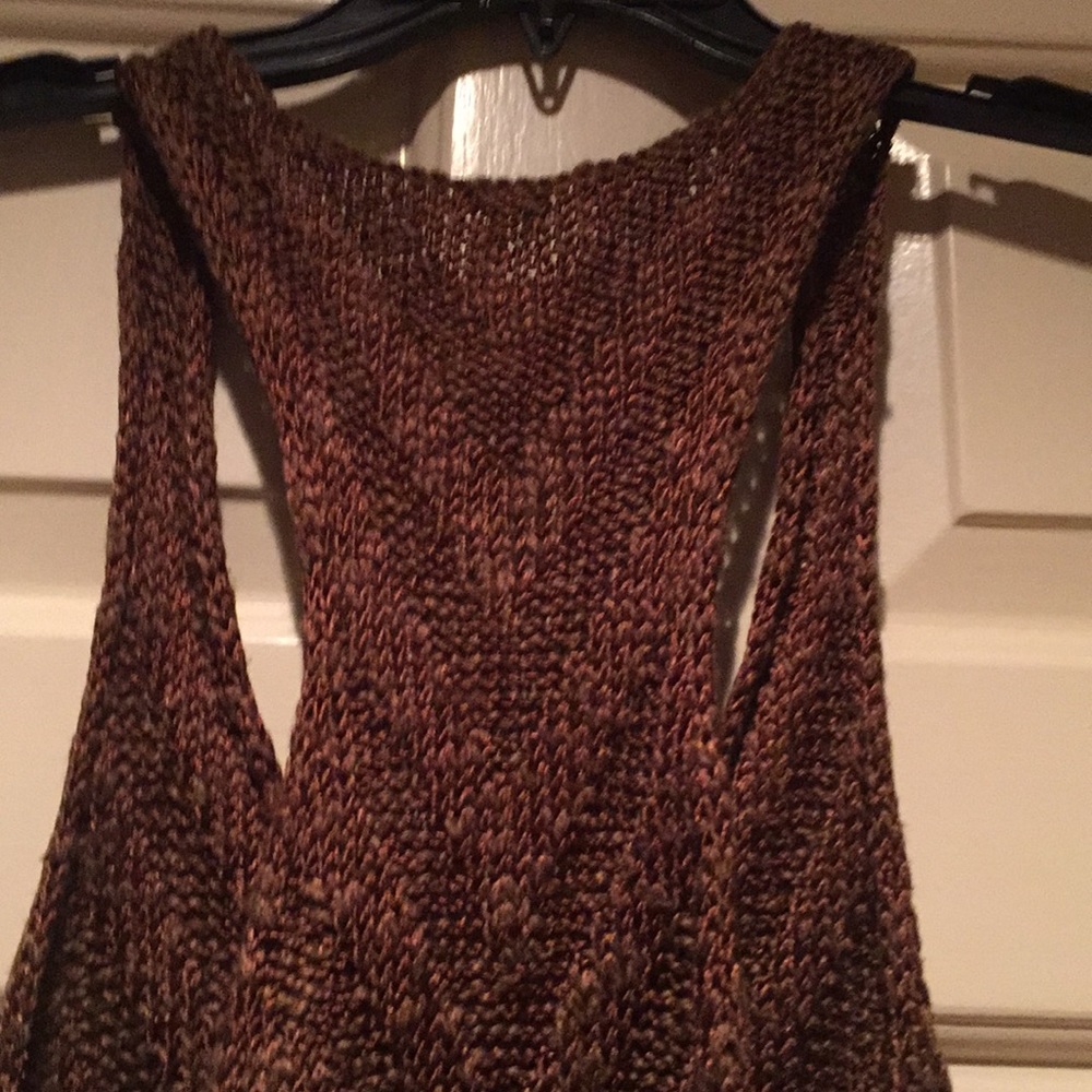 NWT Free People Racer Back Brown Sweater Tunic.S/P - Picture 6 of 6